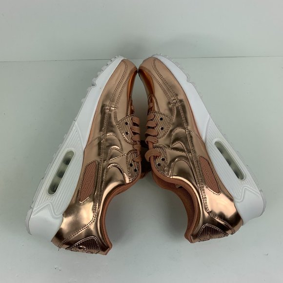 Nike Air Max 90 SP CQ6639-600 Liquid Metallic Rose Gold Bullet White QS OG Retro - Picture 10 of 11